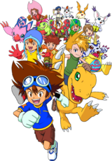 The Chosen Children and their Partner Digimon (Digimon Adventure for PSP)